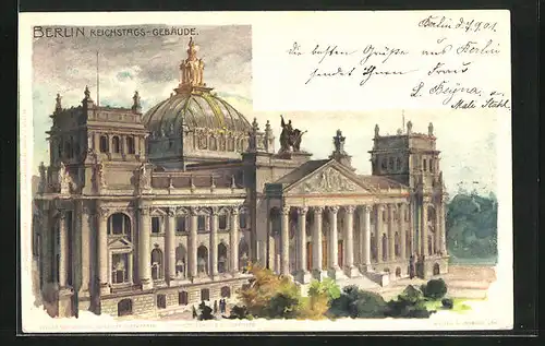AK Berlin-Tiergarten, Reichstagsgebäude