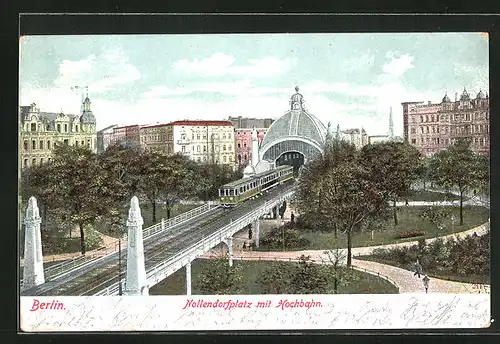 AK Berlin-Schöneberg, Nollendorfplatz mit U-Bahn-Station