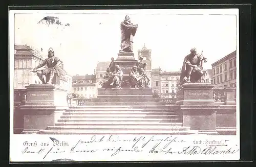 AK Berlin, Neuer Markt, Lutherdenkmal