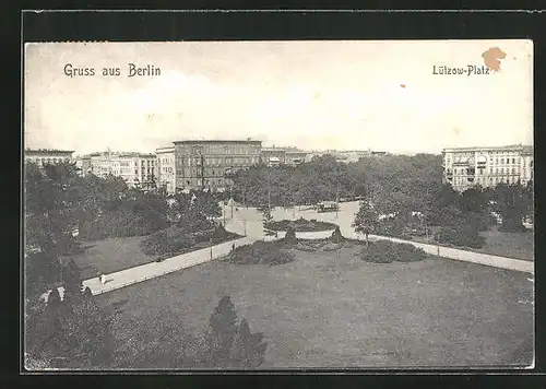 AK Berlin-Tiergarten, Lützow-Platz aus der Vogelschau