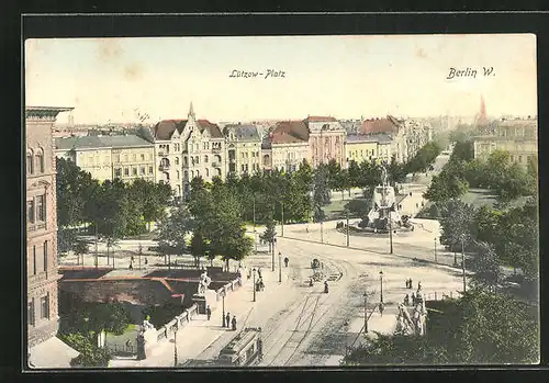 AK Berlin-Tiergarten, Lützowplatz aus der Vogelschau