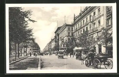 AK Berlin, Unter den Linden mit Victoria Café