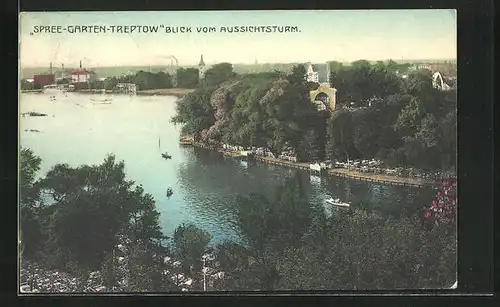 AK Berlin-Treptow, Spree-Garten-Treptow, Blick vom Aussichtsturm