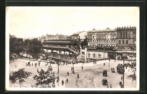 AK Berlin-Kreuzberg, Hochbahn am Halleschen Tor