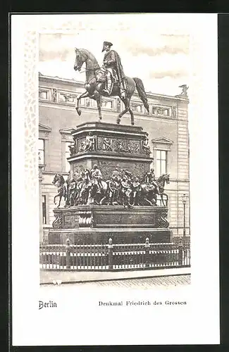 AK Berlin, Denkmal Friedrich des Grossen