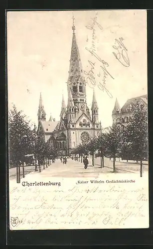 AK Berlin-Charlottenburg, Kaiser Wilhelm Gedächtniskirche