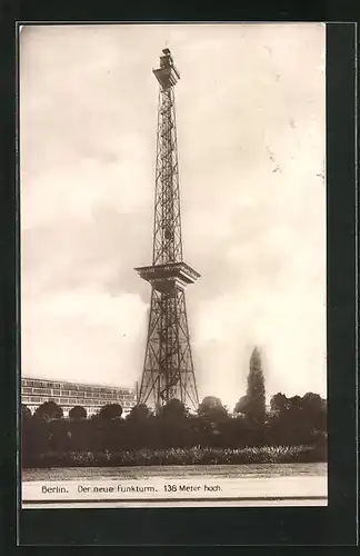 AK Berlin-Charlottenburg, Blick zum Funkturm