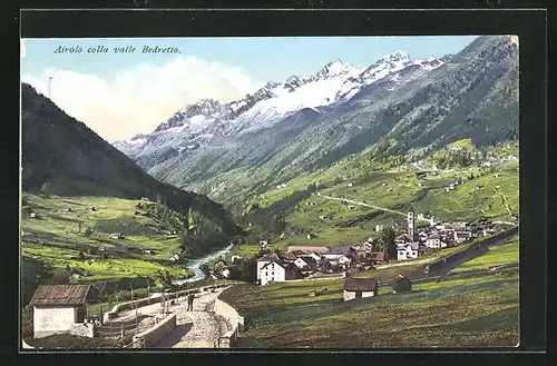 AK Airolo, Panorama colla valle Bedretto