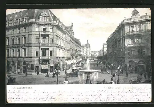 AK Frankfurt, Blick in die Kaiserstrasse