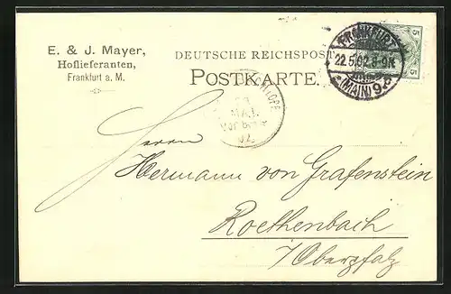 AK Frankfurt, Hoflieferant E. & J. Mayer