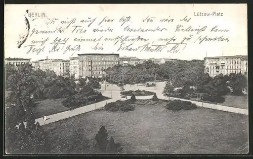 AK Berlin-Tiergarten, Lützow-Platz aus der Vogelschau