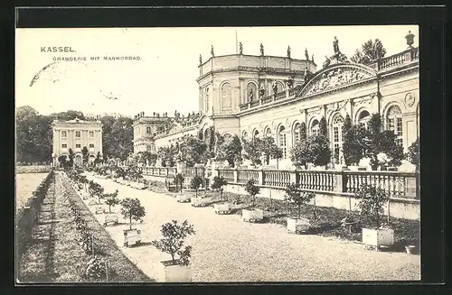 AK Kassel, Orangerie mit Marmorbad