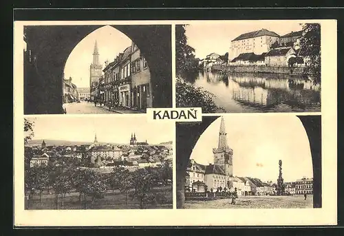 AK Kaaden / Kadan, Teil- und Gesamtansichten