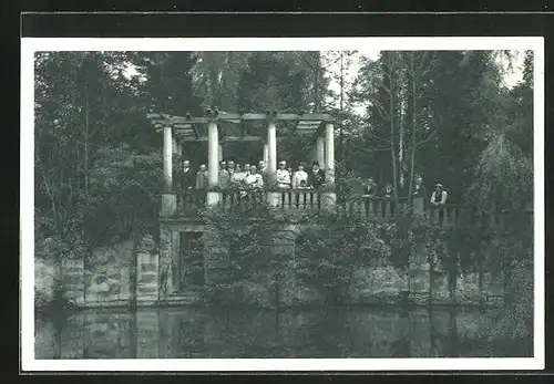 AK Politz / Elbe, Partie im Park