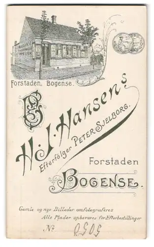 Fotografie H. J. Hansen, Bogense, Forstaden, Ansicht Bogense, Haus des Fotografen mit Atelier