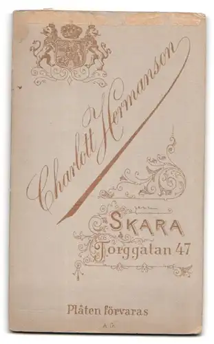 Fotografie Charlott Hermanson, Skara, Torggatan 47, Zwei Schwestern in feinen Kleidern