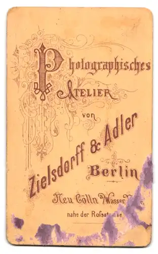 Fotografie Zielsdorff & Adler, Berlin, Neu Cölln Wasser 4, Bürgerliche Frau mit toupierten Haaren