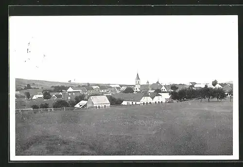 AK Kolovec, Panorama mit Kirche