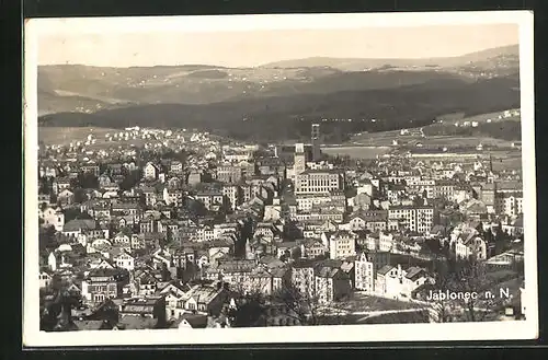 AK Gablonz / Jablonec Nad Nisou, Panorama mit Zentrum