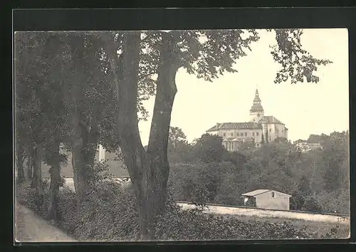 AK Friedland / Frydlant, Partie mit dem Schloss