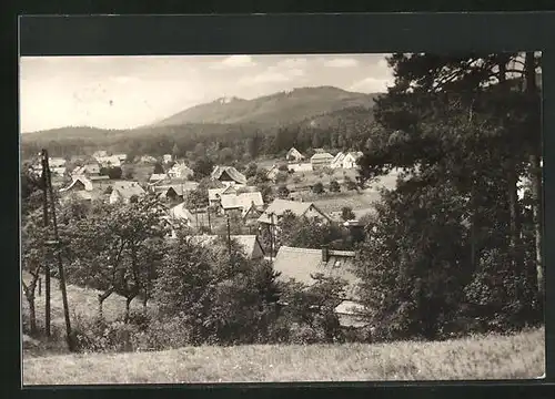 AK Polesi, Ortsansicht von Anhöhe aus