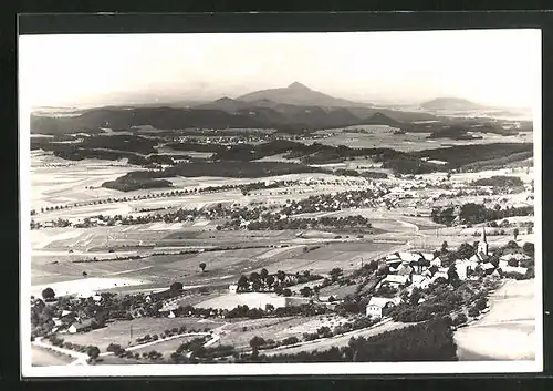 AK Cesky Dub, Panorama mit Berglandschaft