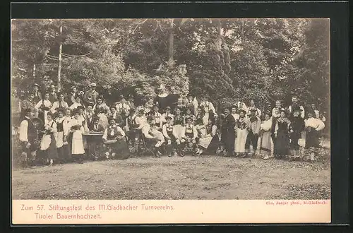 AK Mönchengladbach, 57. Stiftungsfest des Turnvereins, Tiroler Bauernhochzeit