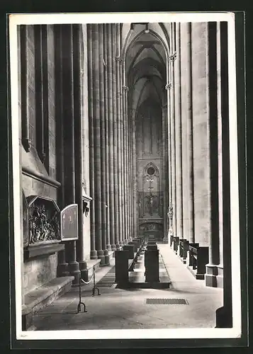 Foto-AK Deutscher Kunstverlag, Nr. 2: Marburg, Elisabethkirche, Nördliches Seitenschiff