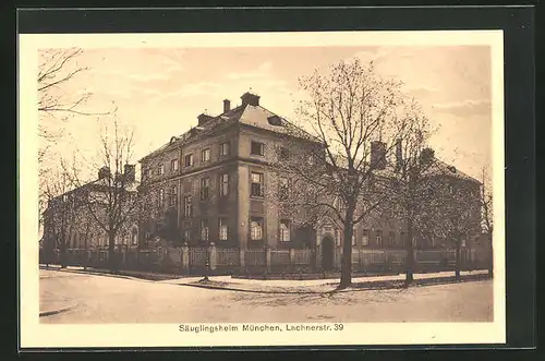 AK München-Nymphenburg, Säuglingsheim, Lachnerstrasse 39