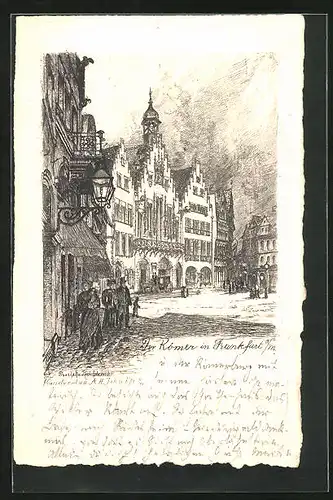 Künstler-AK Alt-Frankfurt, Der Römer