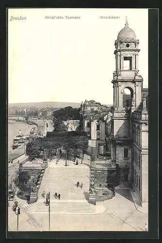 AK Dresden, Brühl`sche Terrasse & Ständehaus