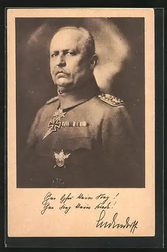 AK Generalleutnant Erich von Ludendorff