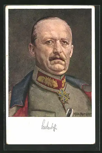 Künstler-AK Portrait von Generalleutnant Erich von Ludendorff