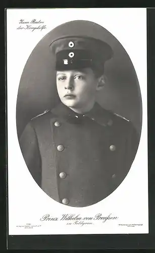AK Prinz Wilhelm von Preussen in Feldgrau
