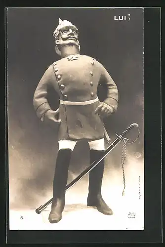 AK Plastische Karikatur von Kaiser Wilhelm II.