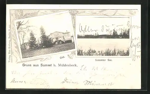AK Summt b. Mühlenbeck, Gut, Summter See