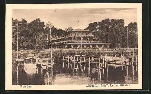 AK Potsdam, Gasthaus Regatta-Haus, Luftschiffhafen