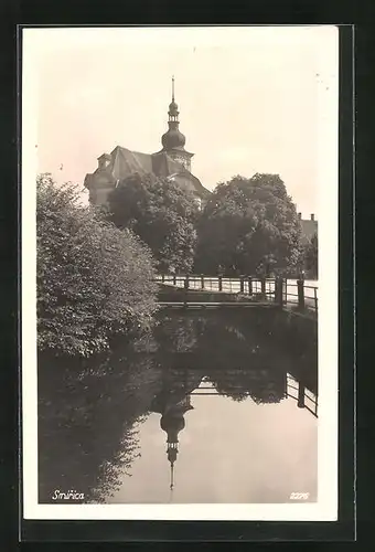 AK Smirice, Blick zur Kirche