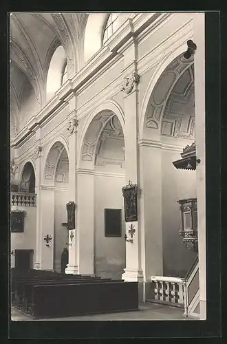 AK Kartouzy, Kostel, Innenansicht der Kirche