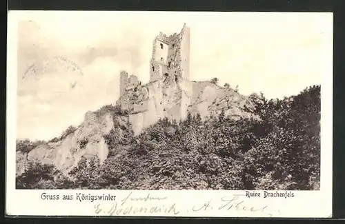 AK Königswinter, Ruine Drachenfels