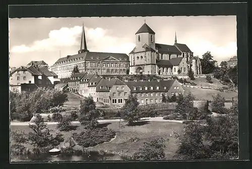 AK Mönchengladbach, Blick auf Münster und Rathaus