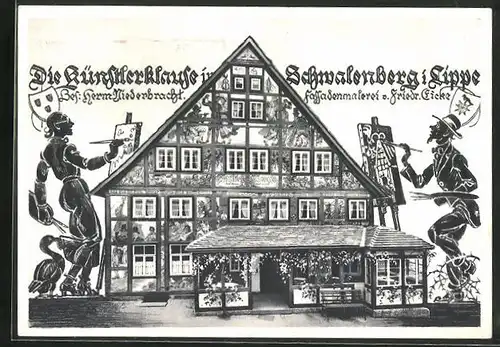 AK Schwalenberg i. Lippe, Gasthaus Künstlerklause