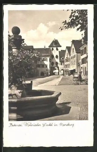 AK Meersburg /Bodensee, Brunnen im Malerischen Winkel