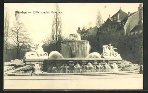 AK München, Wittelsbacherbrunnen