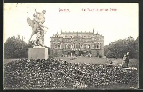 AK Dresden, Kgl. Palais im grossen Garten