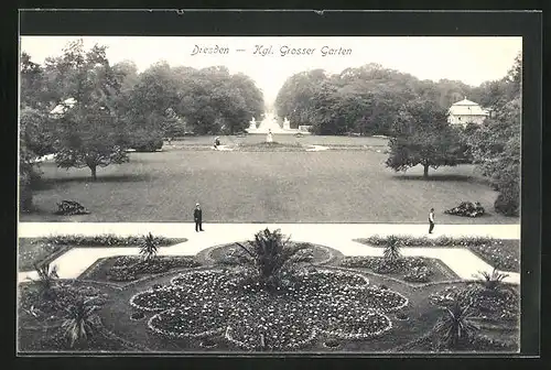 AK Dresden, Klg. Grosser Garten