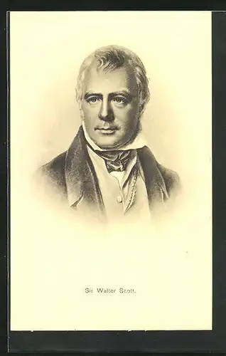 Künstler-AK Portrait des Schriftstellers Sir Walter Scott