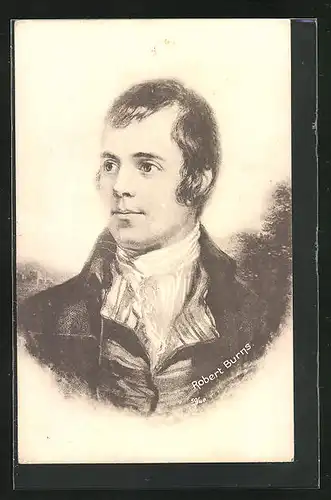 Künstler-AK Portrait des Dichters Robert Burns
