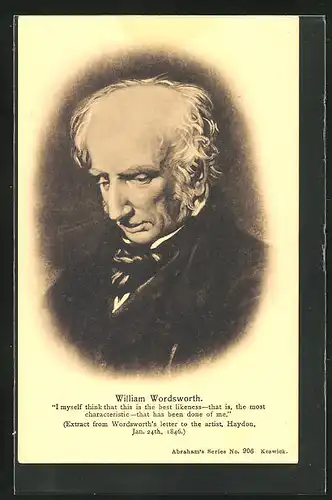 AK Portrait des britischen Dichters William Wordsworth