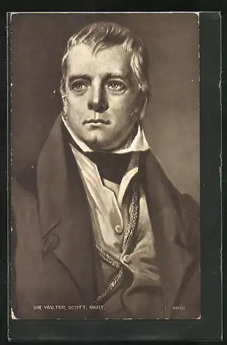 Künstler-AK Portrait des Schriftstellers Sir Walter Scott